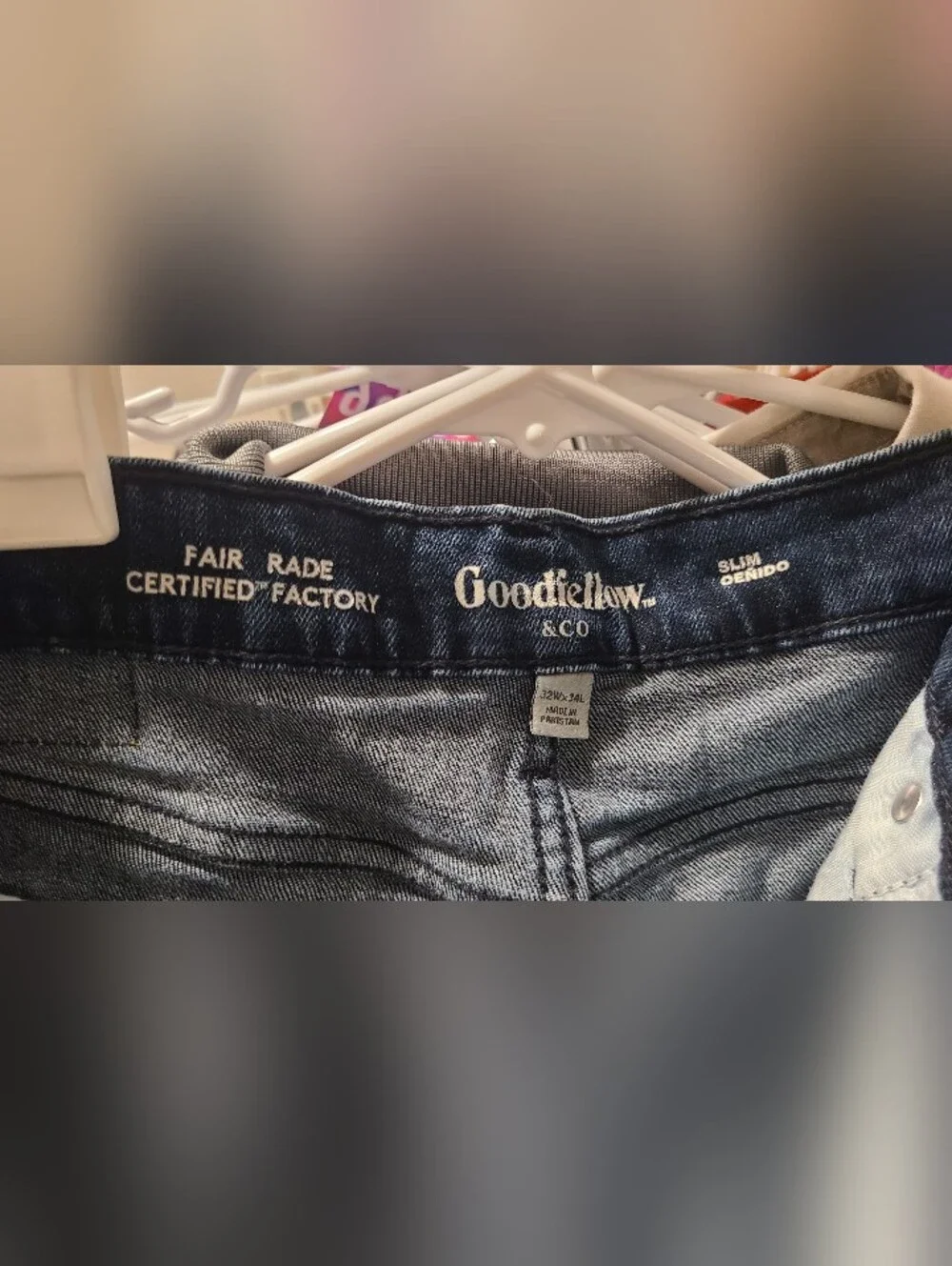 Goodfellow & Co. Men's Slim Straight Jeans in Dark Blue, 32x34 Med